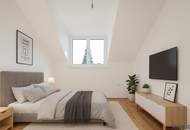 Erstbezug nach Errichtung | 3-Zimmer Dachgeschosswohnung mit Balkon in ruhigen Innenhof | PKW-Abstellplatz | fertiggestellt &amp; bezugsbereit