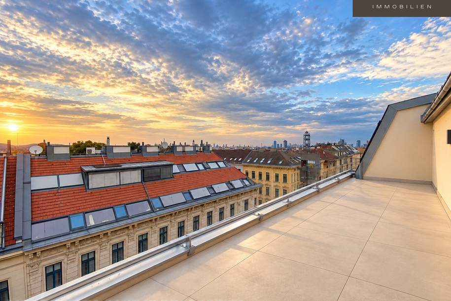 1070 WIEN | 4 ZIMMER | LUXUS IM DACHGESCHOSS | RUNDUMBLICK | ERSTBEZUG | AB 01.01.2027, Wohnung-miete, 3.495,00,€, 1070 Wien 7., Neubau