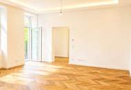 Luxuriöse Altbauwohnung mit zwei Balkonen in Toplage des 3. Bezirks