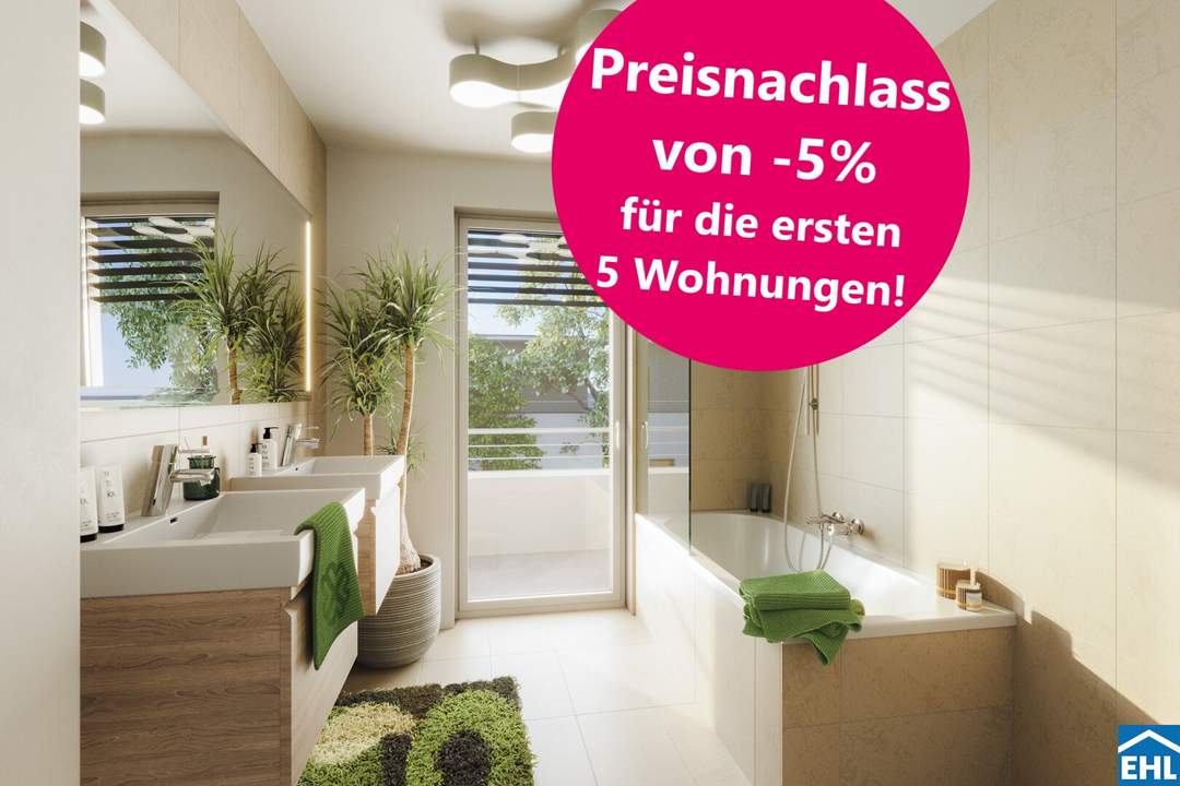 Erwerben Sie den zweiten KFZ-Stellplatz mit einem Preisnachlass von 50 %.