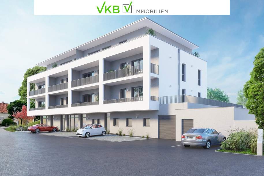 Neubauprojekt im Zentrum von Hofkirchen i. Tkr. -moderne Wohnung in Toplage, Gewerbeobjekt-kauf, 454.080,€, 4492 Linz-Land