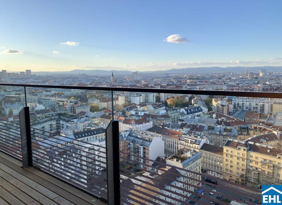 Rooftop-Pool! Wunderschöne 2-Zimmerwohnung mit einzigartigem Ausblick im Triiiple!