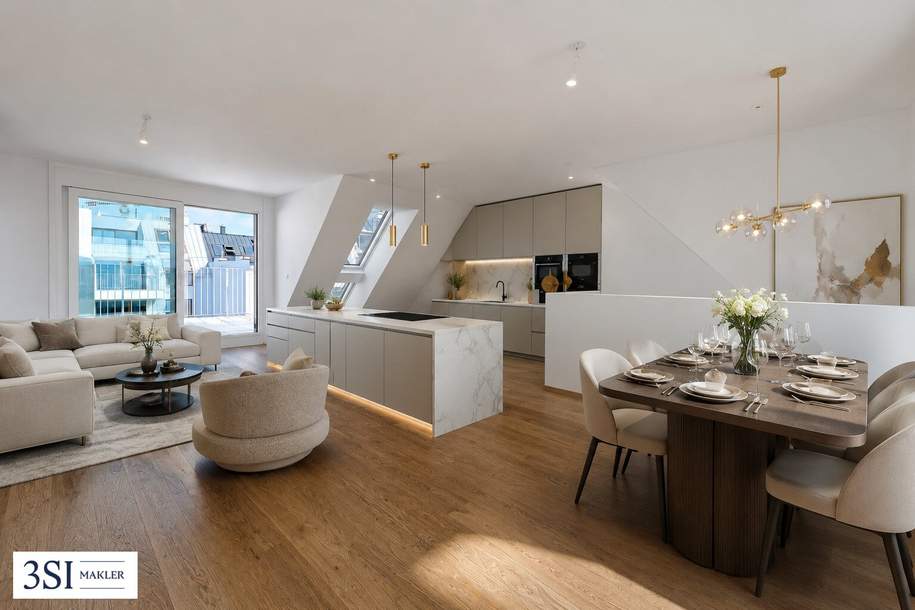 The Temptation: Exklusive Dachgeschoß-Maisonette mit attraktiven Terrassenflächen in Währing, Wohnung-kauf, 1.384.300,€, 1180 Wien 17., Hernals