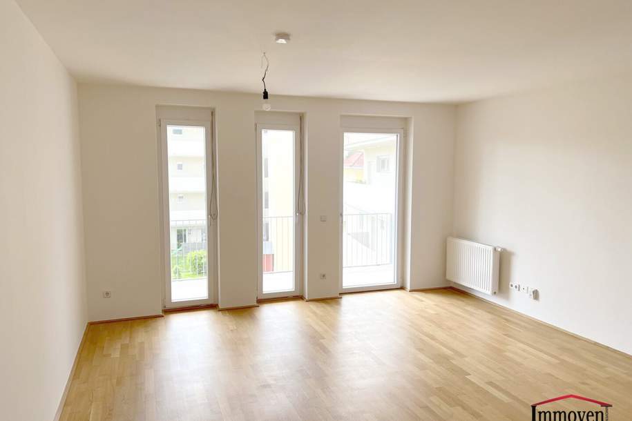 AKTION: 2 MONATE MIETFREI! 1-Zimmer-Neubauwohnung mit großem Balkon nahe der FH Joanneum!, Wohnung-miete, 599,94,€, 8020 Graz(Stadt)