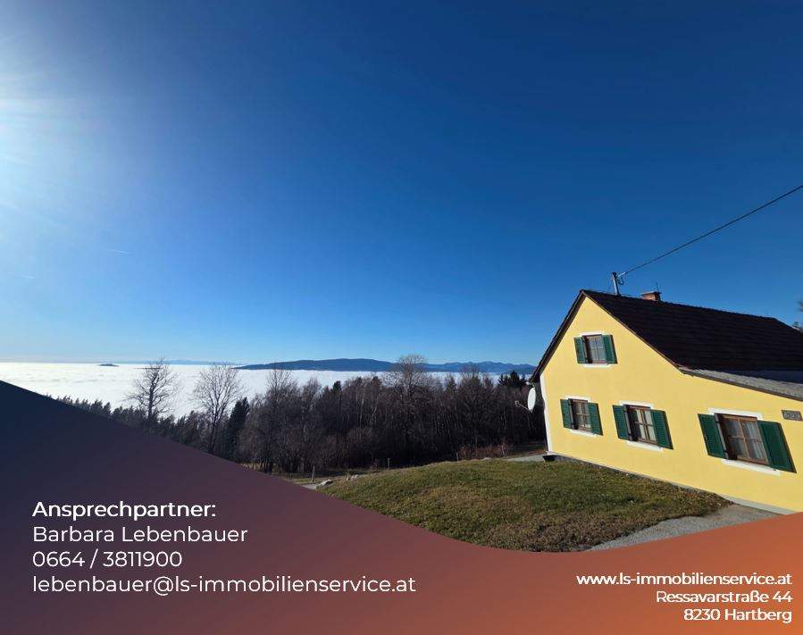 Charmantes Haus auf ca. 1000m Seehöhe mit Aussicht & in Ruhelage am Masenberg/Pöllauberg!