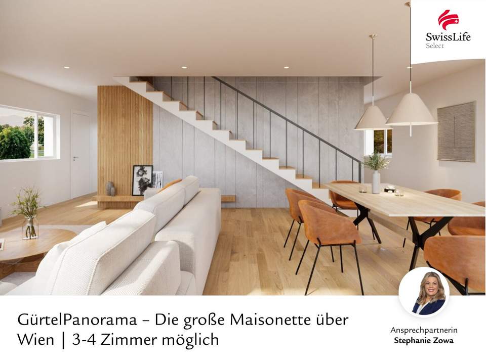 Gürtel Panorama | Innen Die große Maisonette über Wien | 3-4 Zimmer möglich