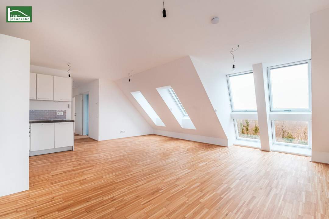 Wohnen in Grünruhelage von Süßenbrunn - Moderne Wohnung mit privater Dachterrasse! S-Bahn S1 in Gehweite! Luftwärmepumpe !