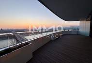 Atemberaubendes Apartment mit großzügigem Balkon, ganz Wien im Blick (Gym, Pool, Sauna, Doorman uvm)