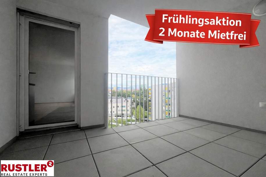 Nur kurze Zeit | 2 MONATE MIETFREI - 2-Zimmer-Wohnung mit Loggia, Wohnung-miete, 826,09,€, 8020 Graz(Stadt)