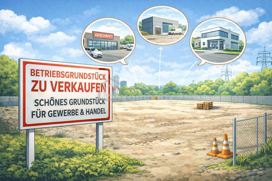 HIER ENTSTEHT ZUKUNFT - Gestalten Sie Ihren Unternehmensstandort selbst, Grund und Boden-kauf, 297.000,€, 2752 Wiener Neustadt(Land)
