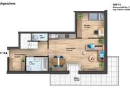 Exklusive DG-Wohnung mit Top-Infrastruktur I 2 Bäder I voll ausgestattete Küche I Balkon I Luftwärmepumpe I