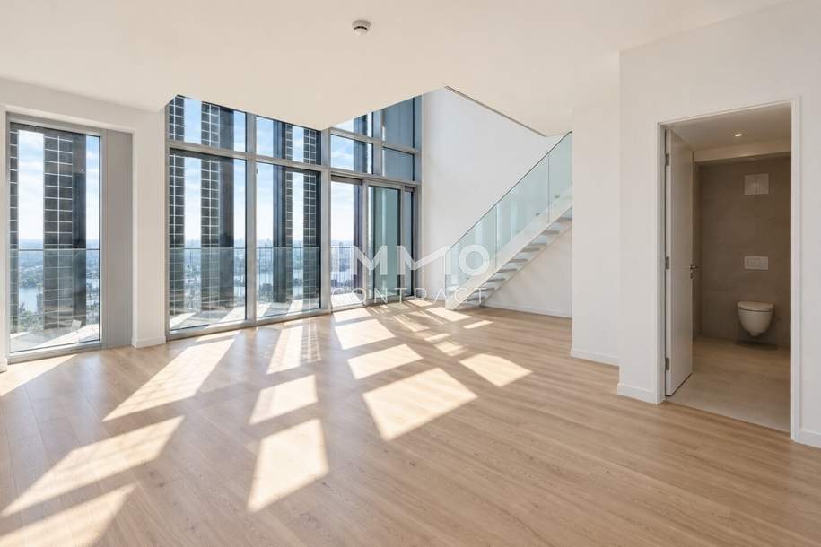 Penthouse AT THE TOP OF VIENNA. 51st Floor Above the DANUBE, Wohnung-miete, 5.000,00,€, 1220 Wien 22., Donaustadt