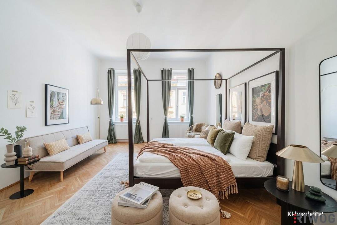 Helle 3-Zimmer Altbauwohnung mit separater Küche | Balkonerrichtung im Preis inkludiert