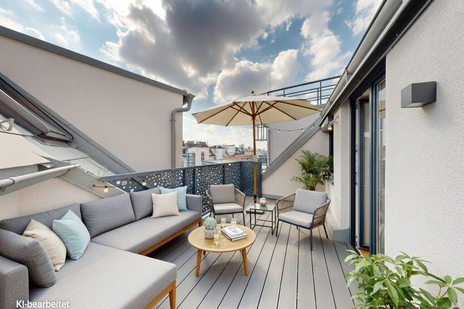 ERSTBEZUG - Traumhafte DG-Wohnung mit Weitblick und großzügiger Dachterrasse, Wohnung-kauf, 545.000,€, 1050 Wien 5., Margareten