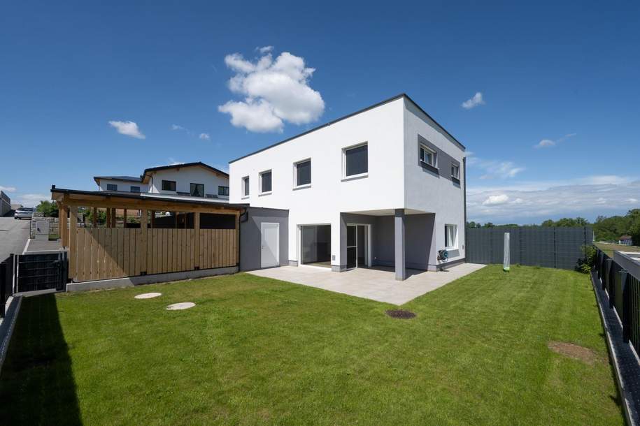 142 m² WOHNFLÄCHE – NEUWERTIG – SOFORT VERFÜGBAR! Luxuriöses Wohnen über zwei Etagen mit Designerküche, Garten und Carport in grüner Ruhelage!, Haus-kauf, 538.000,€, 4493 Steyr-Land