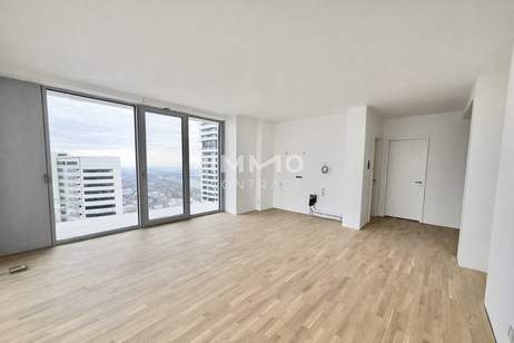 Panorama-Residence im DC2 – 34. Etage 3 Zimmer &amp; Kaiserwasserblick, Wohnung-miete, 1.100,00,€, 1220 Wien 22., Donaustadt