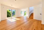 MODERNE ERSTBEZUG HÄUSER mit Grün- &amp; Weitblick | Nähe Wien I Panorama-Dachterrasse &amp; Garten I 2 überdachte Stellplätze I Luftwärmepumpe &amp; Smart Home