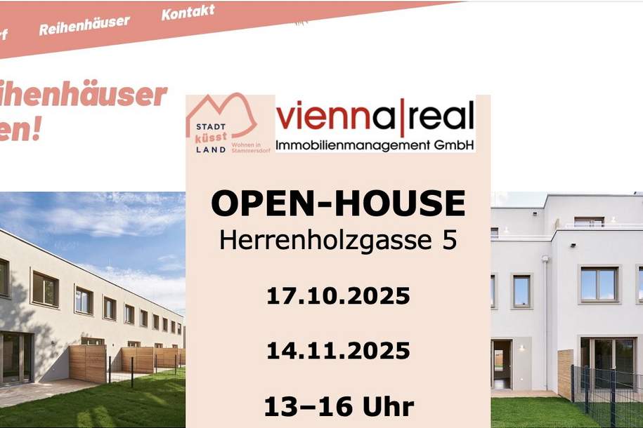 STADT KÜSST LAND - Neu errichtete Reihenhäuser - 4-5 Zimmer, Eigengarten, Terrasse, Photovoltaik, Wärmepumpe und KFZ-Stellplatz am ländlichen Stadtrand, Haus-kauf, 609.900,€, 1210 Wien 21., Floridsdorf