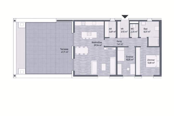 Graz, Jakomini! Neubauprojekt: Exklusive Eigentumswohnung (89m²) mit Terrasse! Provisionsfrei, Wohnung-kauf, 587.459,€, 8010 Graz(Stadt)