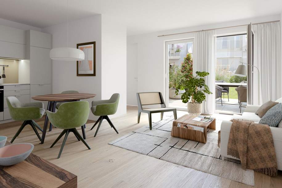 Sonnige Terrasse und Eigengarten | Nähe Kahlenberg, Cobenzl & Beethovengang | ERSTBEZUG | Tiefgaragenplatz, Wohnung-kauf, 992.000,€, 1190 Wien 19., Döbling
