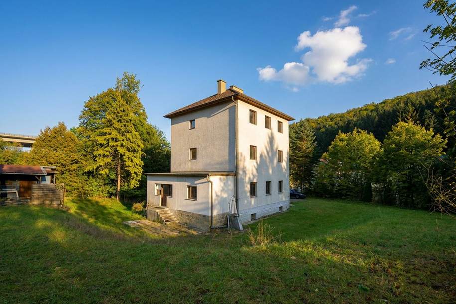 Teilsaniertes Wohnhaus mit viel Platz, Grünblick und Entwicklungspotenzial in Zentrumsnähe, Haus-kauf, 650.000,€, 3021 Sankt Pölten(Land)