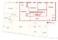 Flexibel gestaltbare, ca. 96 m² große Ordination/Praxis in top Lage in Hütteldorf