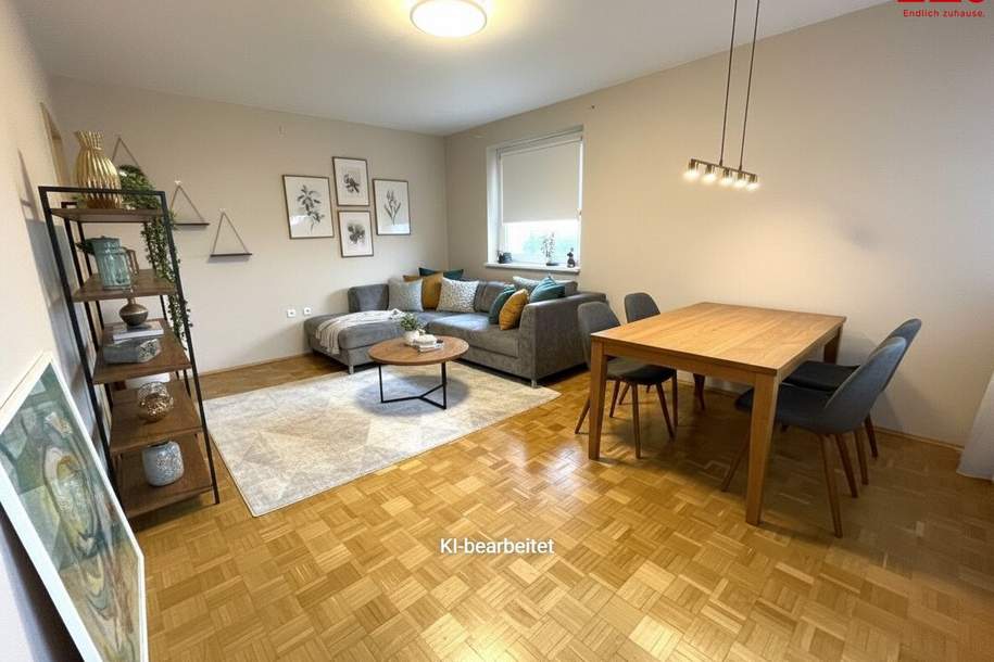 Entspanntes Wohnen in ruhiger Grünlage am beliebten Spallerhof! Großzügig geschnittene 2-Raum-Wohnung mit schöner Loggia! Wunderbarer Ausblick!, Wohnung-miete, 777,26,€, 4020 Linz(Stadt)