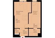 2-Zimmer-Wohnung inkl hochwertiger Markenküche, Außenfläche und Kellerabteil / K2-12