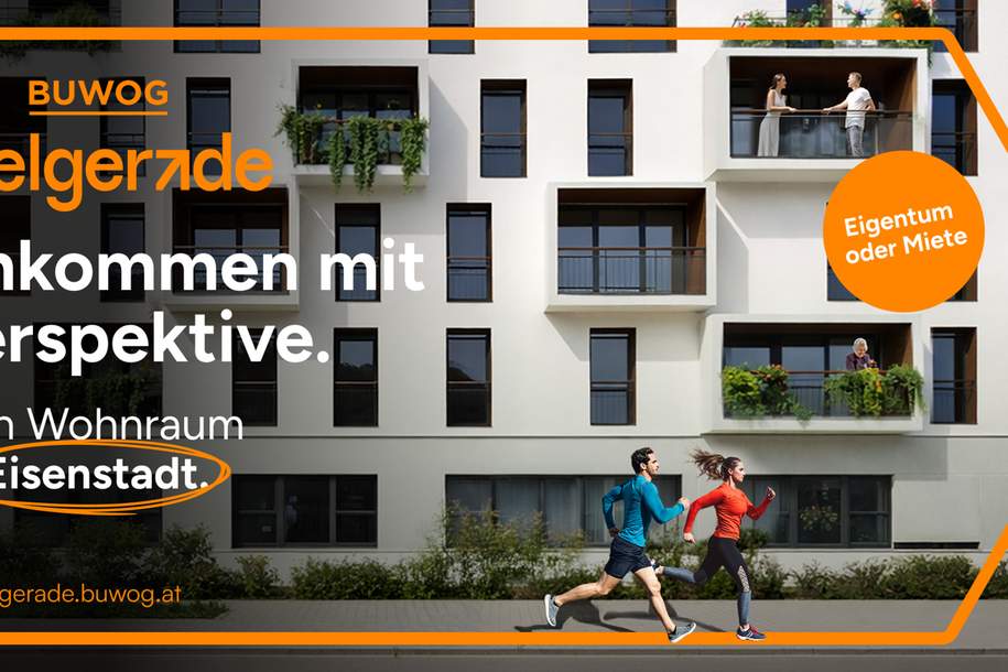 ZIELGERADE Eisenstadt Tür 09 - ca. 90m² Gartenwohnung im Neubau Erstbezug, Wohnung-kauf, 574.000,€, 7000 Eisenstadt(Stadt)