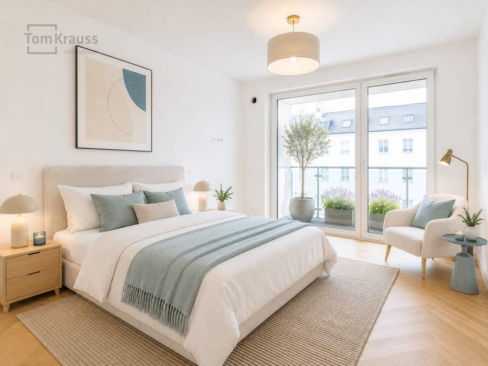 WASSERBLICK MITTEN IN DER STADT – 3 ZIMMER MIT BALKON & LOGGIA AM DONAUKANAL
