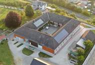 Großzügige Flächen eines Wirtschaftstrakts mit guter Verkehrsanbindung