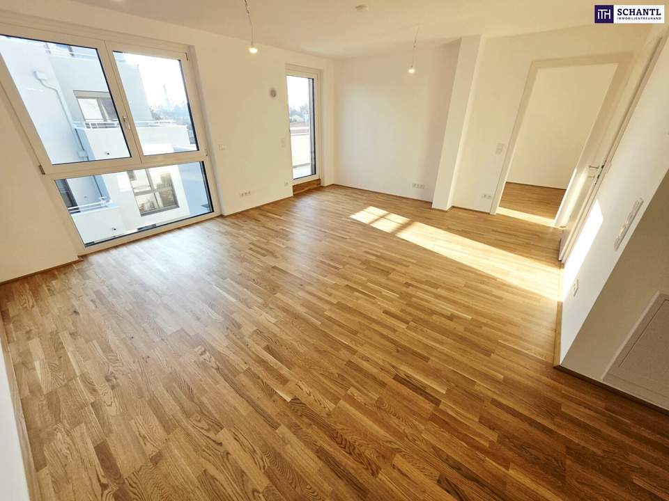 Klein in der Fläche - Groß im Lebensgefühl! Ideale Kleinwohnung mit sonniger Terrasse! TOP-Neubauprojekt im Grünen + Klimaaktiv Bronze + Wärmepumpe und Solaranlage + Garage + Beste Vermietbarkeit!