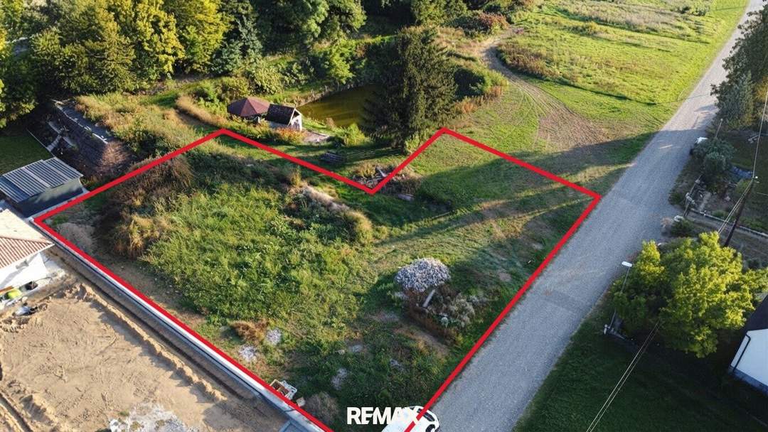 Ihr Platz fürs Eigenheim in Vogau. 1.261 m² Bauparzelle in Sackgassenlage