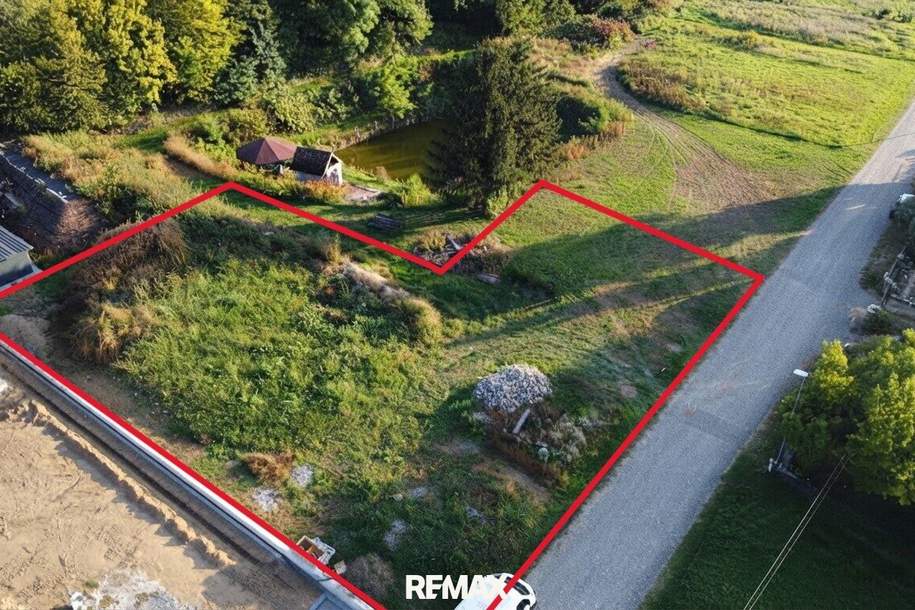 Ihr Platz fürs Eigenheim in Vogau. 1.261 m² Bauparzelle in Sackgassenlage, Grund und Boden-kauf, 98.000,€, 8472 Leibnitz