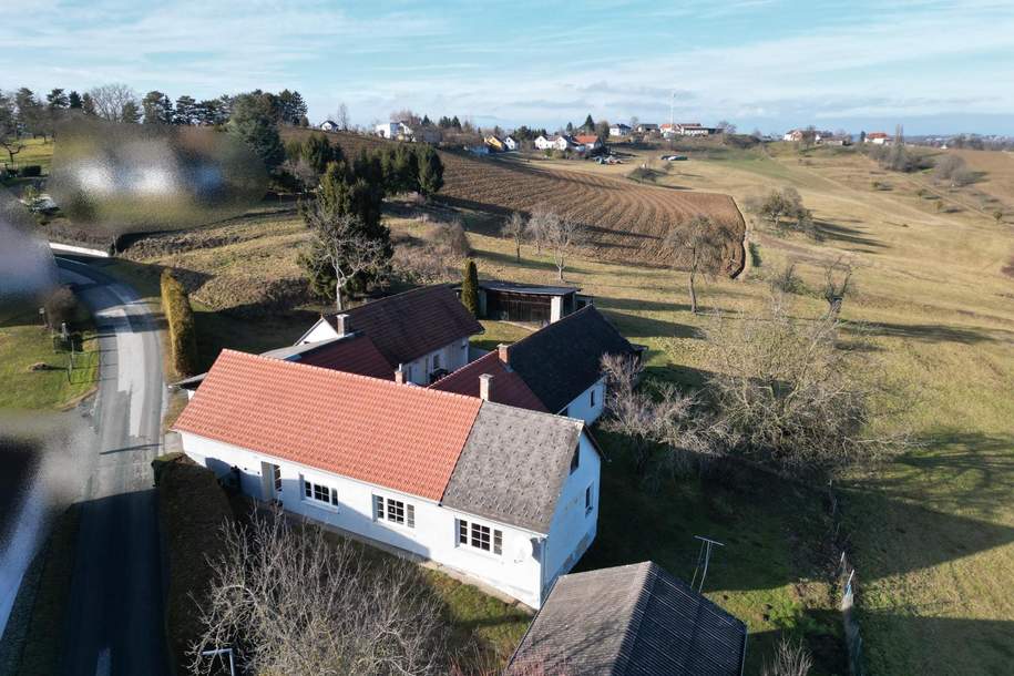 "DREIKANTHOF" mit ca. 9.436 m² Grund und diversen Nebengebäuden in Ruhelage, Haus-kauf, 259.000,€, 7572 Jennersdorf