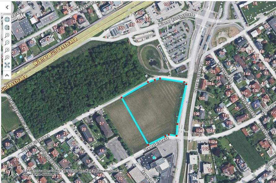 Gewerbegrundstück mit MB1 Widmung an der Trauner Kreuzung, Grund und Boden-kauf, 4050 Linz-Land