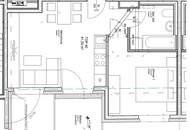 2-Zimmer-Neubauwohnung mit Markenküche, 5,43m² Balkon und Kellerabteil - Innenhofseitige Ausrichtung