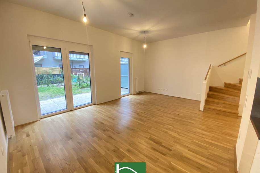 3-Zimmer-Maisonette mit Garten nahe S-Bahn Jedlersdorf, Straßenbahn 26 und SCN! Einbauküche inkludiert - Ab August 2025, Wohnung-miete, 1.398,00,€, 1210 Wien 21., Floridsdorf