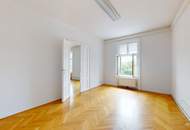 Altbaubüro mit Blick in den Resselpark