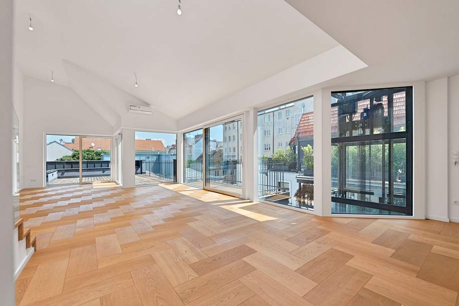 Außergewöhnliche DG-Maisonette mit 2 Terrassen beim Naschmarkt mit Garage im Haus, Wohnung-kauf, 2.460.000,€, 1040 Wien 4., Wieden