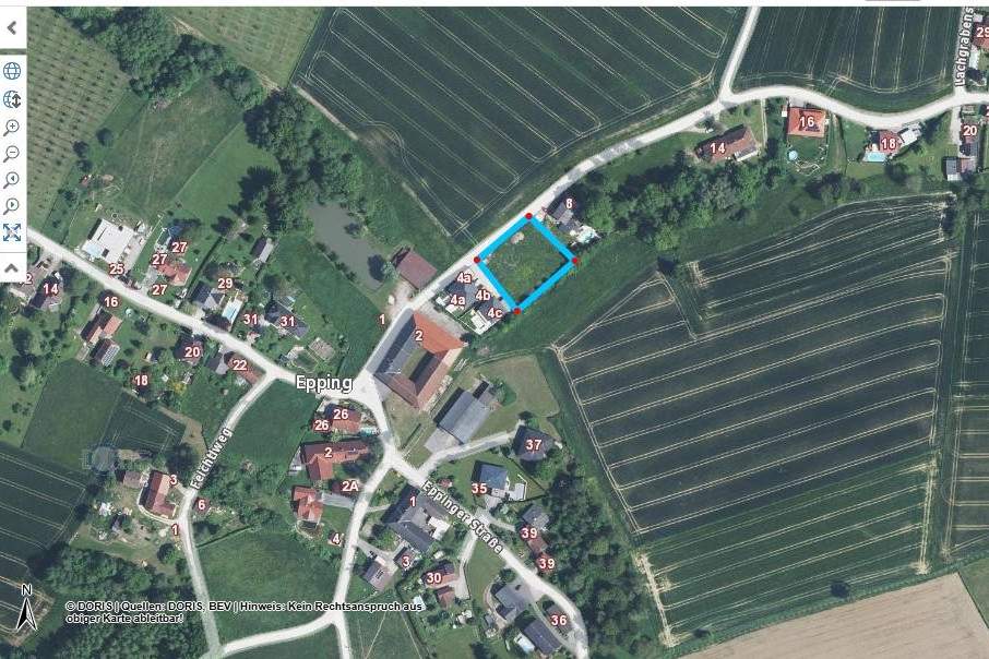 Grundstück mit Dorfgebietswidmung in EPPING -auch teilbar 3 Wohneinheiten pro Parzelle möglich, Grund und Boden-kauf, 4611 Wels-Land