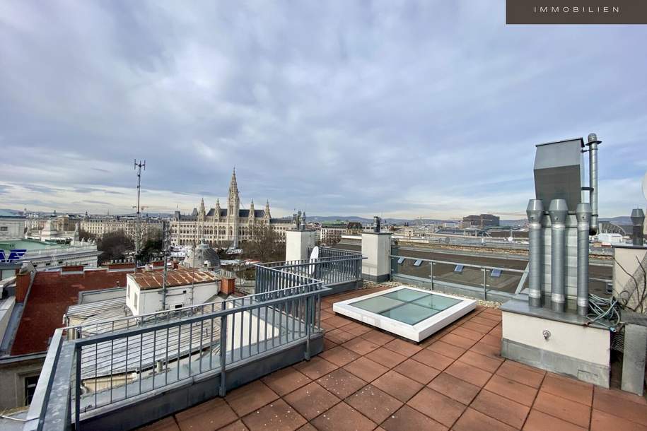 360° BLICK ÜBER WIEN | TOP LAGE IN DER INNEREN STADT | 3 TERRASSEN, Wohnung-miete, 5.481,00,€, 1010 Wien 1., Innere Stadt