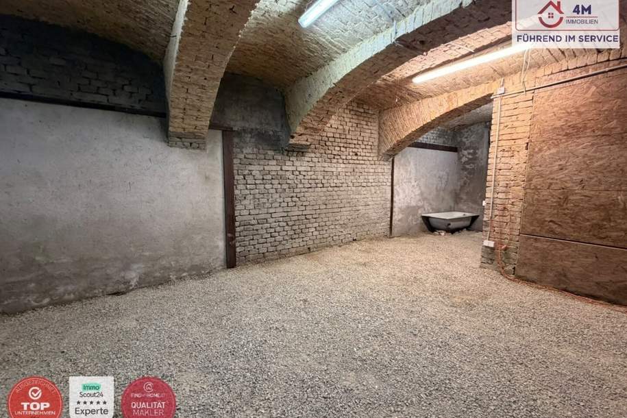Vielseitig nutzbarer Souterrain-Lagerraum mit Ausbaupotenzial!, Gewerbeobjekt-kauf, 34.000,€, 1140 Wien 14., Penzing