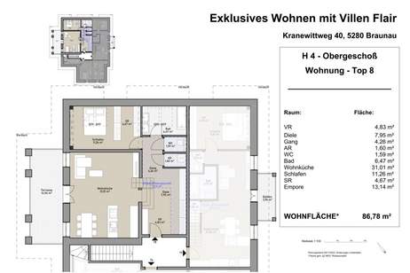 Exklusives Wohnen mit Villen Flair KainzGut Braunau/Inn, Wohnung-kauf, 452.400,€, 5280 Braunau am Inn