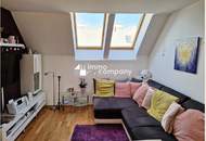 Relaxen mitten in der Stadt! Sympathische, helle Dachgeschoss Maisonettenwohnung mit Balkon und Terrasse - freier Blick über Wien