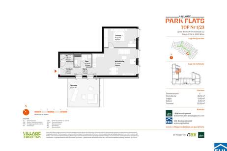 Attraktives Investment im 3. Bezirk: PARK FLATS für Anleger, Wohnung-kauf, 180.000,€, 1030 Wien 3., Landstraße