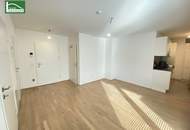 Smarte Neubauwohnung in Gehweite der U6 Handelskai mit Einbauküche und Innenhof-Südwestbalkon!