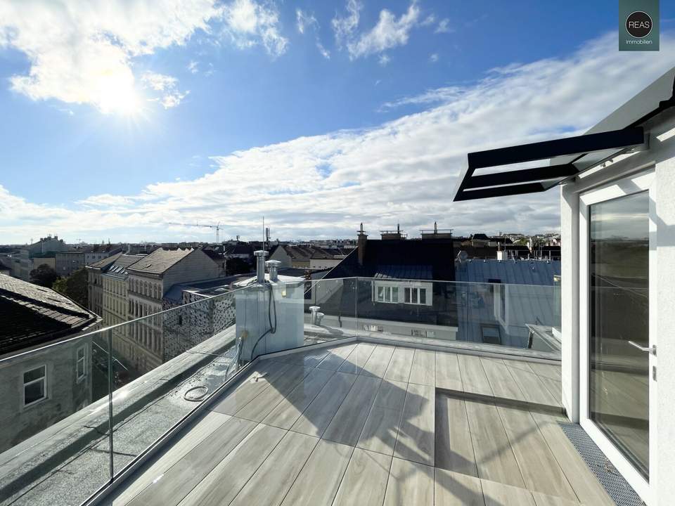 Erstbezug: Hochwertiges Luxus Dachgeschoss - Apartment (klimatisiert) mit 3 Terrassen im trendigen Ottakring!