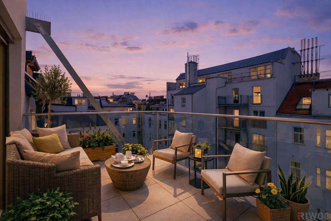 ERSTBEZUG II 53m² WOHNZIMMER + WOHNKÜCHE II MAISONETTE MIT BALKON UND TERRASSE II 3 BÄDER - 3 WC´s II LUFTWÄRMEPUMPE + KLIMA II NÄHE AKH UND U6 ALSER STRASSE II ANLEGERPREIS