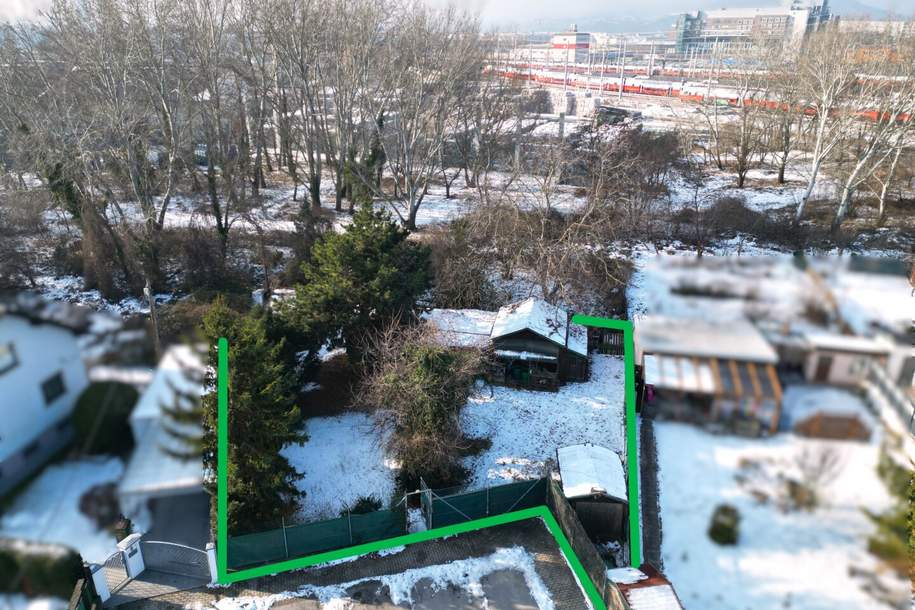 Kleingartengrundstück für ganzjähriges Wohnen (Eigengrund), Grund und Boden-kauf, 349.000,€, 1210 Wien 21., Floridsdorf